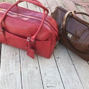 Weekend bag Bath & Body Works Shoulder Coral/Red